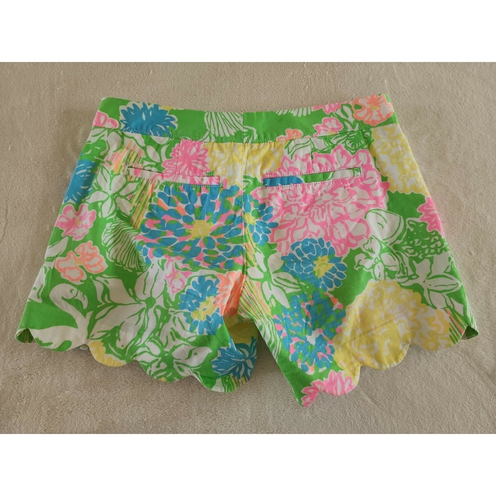 Lilly Pulitzer The Buttercup Scalloped Shorts Womens Size 00 - Picture 2 of 7